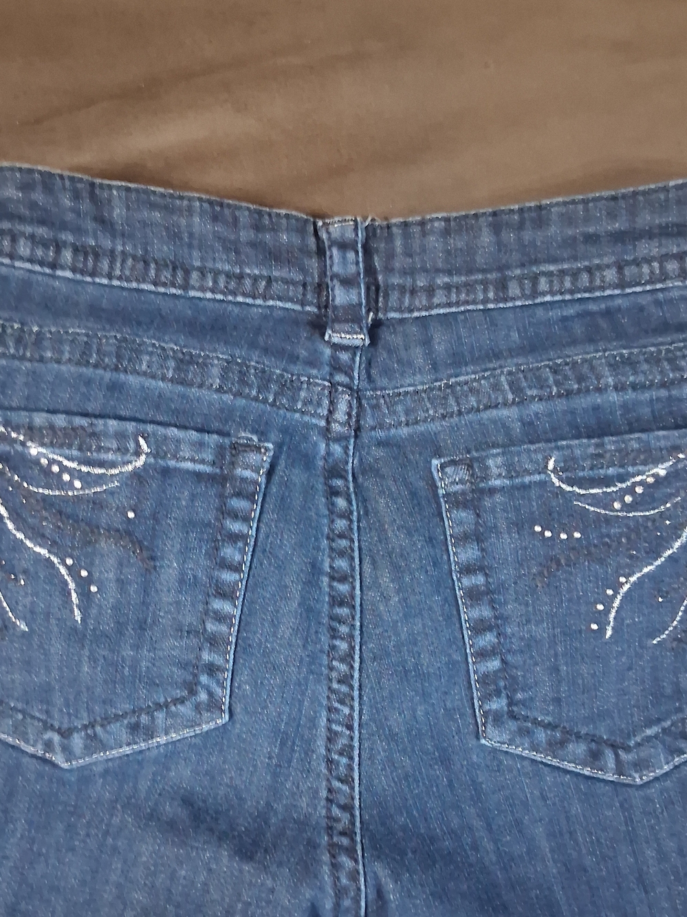 Lee High-Rise Dark Blue Jeans with Rhinestone Back Pockets